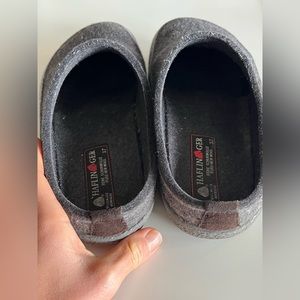 Haflinger slippers grey wool us7 euro37